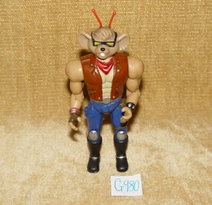 VINTAGE BIKER MICE FROM MARS THROTTLE CHROMOTANIUM VARIANT ACTION FIGURE GALOOB - Picture 1 of 6
