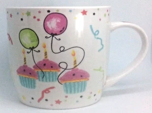 Coffee Tea Cup White H8.5 x D9cm Ceramic Party Theme Balloons Cakes 3x Available - Picture 1 of 12