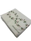 WEDGWOOD White Strawberry Flowers Tablecloth Fruit Floral  140cm x 240cm
