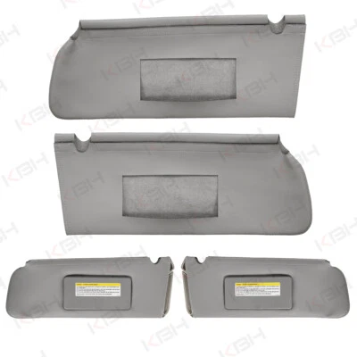 2pcs Fits 1995-1999 Tahoe Suburban Yukon Sun Visor Leather Cover Trim Gray KBH - Image 1 of 4