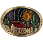 Arizona Soleil Désert Southwest Sud-Ouest Cactus 80s NOS Vintage Boucle Ceinture