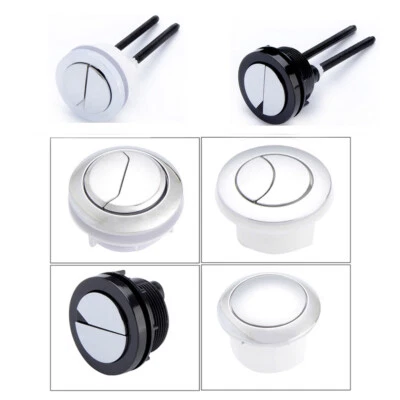 Toilet Push Button Dual/Single Flush Water - Fits Ceramic Cisterns 38-68mm Hole - Image 1 of 4