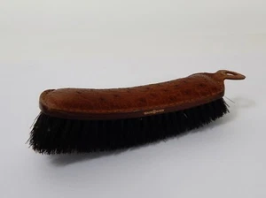 Vintage Ostrich Leather Shoe Shine Brush - Picture 1 of 6