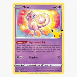 Mew 011/025 Celebrations Pokemon TCG Holo Rare - Picture 1 of 2