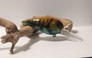 speziell bemalter Wackelwarze Crankbait (YELLOW ORCHARD TEAL GREEN) - Bild 1 von 8