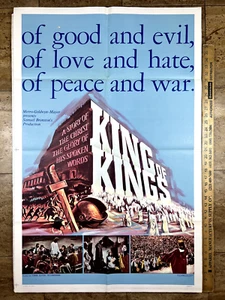King of Kings 1961 Samuel Bronston Original Vintage One Sheet Movie Poster - Picture 1 of 2