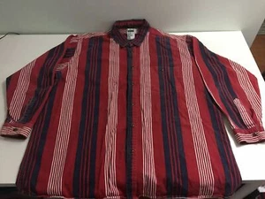 Vtg Gitano Mens 2XL Striped Stripes Shirt Colorblock 90s Vertical Stripe Hip Hop - Picture 1 of 8