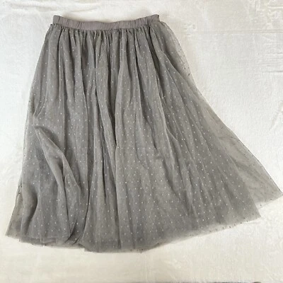 Falda de Tul Granate Hill Talla S Gris Cintura Elástica Lunares Ballet Hada Grunge Foto 1 de 4