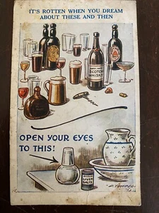 Vintage Postcard, Funny, Comedy, Alcohol, Signed, Postmarked, 1 Cent Stamp - Picture 1 of 1