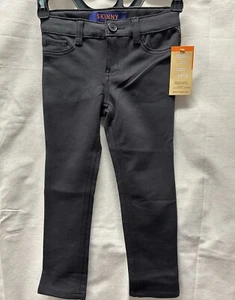 NWT-French Toast Girls 6 School Uniform Skinny stretch Pants-Black w/zipper - Picture 1 of 7