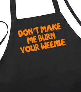 Sarcastic Black Grilling Aprons, Comical BBQ Aprons, Outdoor Cooking Accessories - Picture 1 of 4