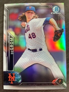 2016 Bowman Chrome Jacob DeGrom Refractor #4 New York Mets serial 365/499 - Picture 1 of 2