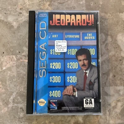 Jeopardy (Sega CD, 1994) Complete In Box CIB - Authentic, Very Good, Working - Image 1 of 4