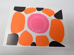 1968 Sister Mary Corita Kent ROSE IS A ROSE 10X14 UCP print pop art day-glo - Picture 1 of 2