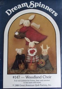 Dream Spinners 147 WOODLAND CHIR Stofftier Rentier Bär Hase Urlaubsmuster - Bild 1 von 2