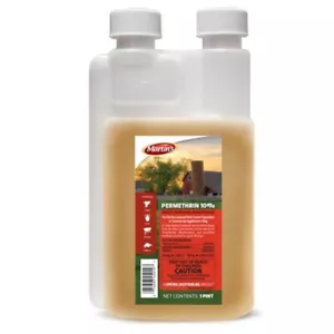 16 oz Martins 10% Permethrin Kills Fleas Flies Lice Mites Ticks Livestock Kennel - Picture 1 of 9