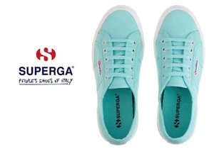 SUPERGA 2750- scarpa stringata COTU CASSIC color BLUE Lt Crystal taglia 36 - Foto 1 di 5