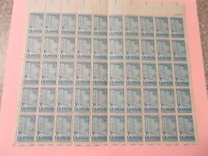 USPS 50 Stamps Sheet 3 Cents Stamps Mackinac Bridge 1958  Supports Cat Rescue - Picture 1 of 3