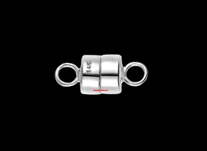 Extensor convertidor 4,5 mm 14 k broche magnético pequeño oro blanco sólido rodio EE. UU. - Imagen 1 de 5