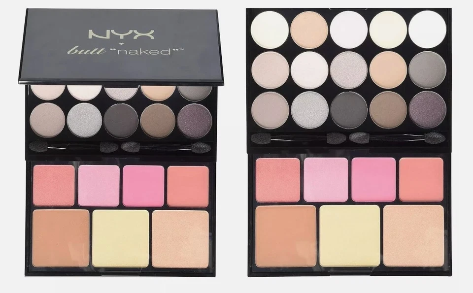 NYX Makeup-Butt Naked S122 Nude Eyeshadow Blusher Bronzer IlluminatorPalette - Image 1 of 1
