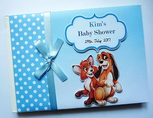 Disney Fox and the Hound baby shower guest book, album, gift, keepsake - Picture 1 of 3