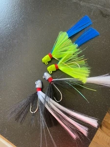 4 Somethings Fishy Flare Jigs Snook Tarpon Cobia Redfish - Picture 1 of 2