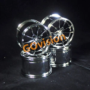 Custom 4 pcs Chrome Silver rims wheels hubs 23800 for Lego 42056 42115 42083 - Picture 1 of 4