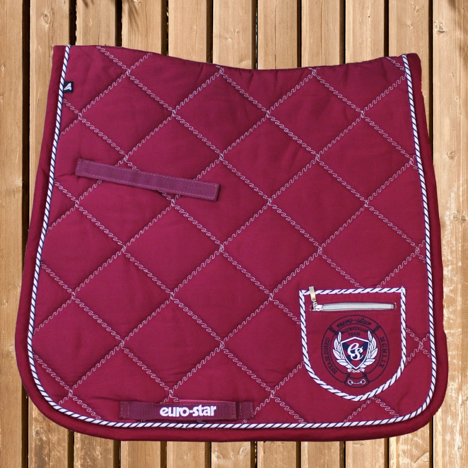 Euro-star Schabracke Pocket, Cherry Red, Euro Star Satteldecke, Saddle Pad - Bild 1 von 1