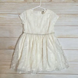 OshKosh Girls 5T Ivory White Lace Dress Short Sleeve  - Picture 1 of 6