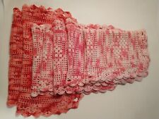 DOILIES hand crocheted RED & PINK table decorations handmade 