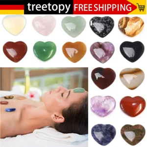 10-100 Stk Edelstein Heilstein Herz Stein Glücksbringer Chakren Schutzstein DE - Bild 1 von 18