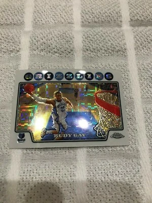 2008-09 Topps Chrome XFRACTOR #/288 Refractor Basketball Card #76 Rudy Gay - Image 1 of 2