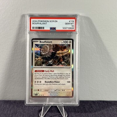PSA 10  Pokemon Scr En-stellar Crown Bouffalant 119 - Image 1 of 2