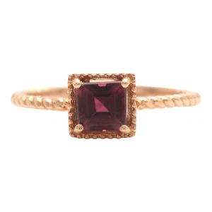 Cute Natural Tourmaline 14K Solid Rose Gold Ring - Picture 1 of 8