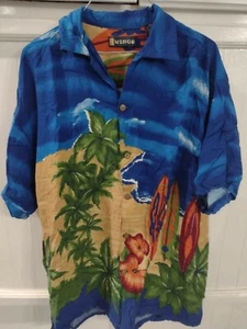 Mens Vintage Wingo Short Sleeve Button Front Shirt, 100% Rayon, Size XL - Picture 1 of 5
