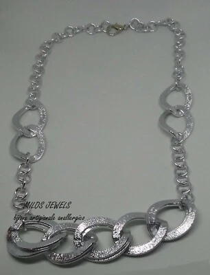 collana donna in alluminio color argento - Immagine 1 di 2