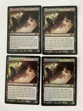MTG 4X FOIL M10 HAUNTING ECHOES NM MAGIC THE GATHERING BLACK RARE SORCERY CARD