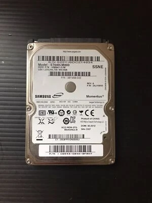 Samsung ST640LM000 Sata 2.5"  640GB HDD Internal Notebook Laptop PC Disc - Image 1 of 3