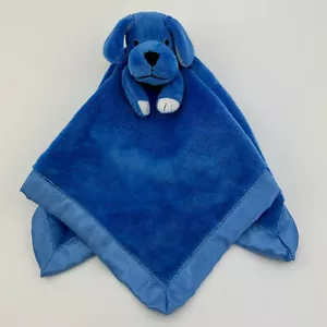 Adaptil Blue Puppy Dog Security Blanket Plush Lovey Satin Trim Baby Boy - Picture 1 of 4