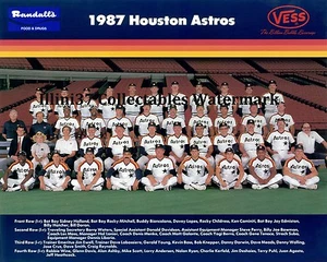 1987 HOUSTON ASTROS 8X10 TEAM PHOTO CAMINITI WALLING CRUZ ASHBY RYAN DESHAIES - Picture 1 of 1