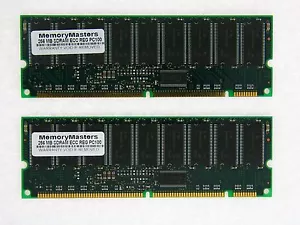 512MB 2X256MB MEM 32X72 168 PIN PC100 8NS 3.3V ECC REG SDRAM DIMM - Picture 1 of 1