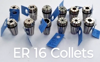 ER 16 Collet Set Variety of Sizes Imperial, Metric and Tap Collets Lot 12pcs - Image 1 of 4