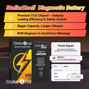 Batterie de diagnostic StellarXcell pour iPhone 12 13 14 15 Plus Mini Pro Max - Photo 1 sur 26