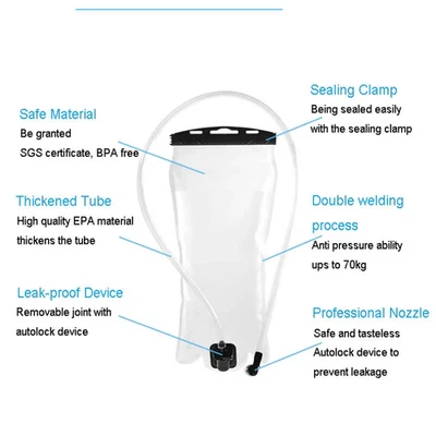 ROCKBROS Cycling Hydration Bladder 2L Portable Mountain Bike Cycling Water Drink - Image 1 of 2