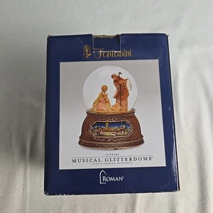 Fontanini Musical Glitterdome Globus O Come All Ye Faithful Nativity - Bild 1 von 6
