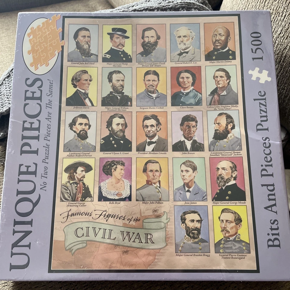 Rompecabezas Bits and Pieces Piezas Únicas 1500 Famosa Figura de la Guerra Civil SELLADO Foto 1 de 1