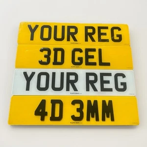Car Number Plates - 100% ROAD/MOT Legal Premium Licence Plates - 2D/3D/4D/4D GEL - Picture 1 of 19