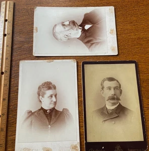Konvolut 3 alte Kabinettkarten gemischte Motive Größen & Fotografen - Bild 1 von 6