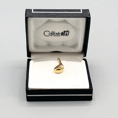 Men's Colibri of London Cubic Zirconia Golf Club Gold Plated Tie Tack vintage - Image 1 of 4