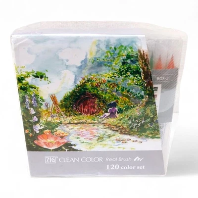 Kuretake ZIG Clean Color Real Brush 120 Color Set RB-6000AT/120V Brand New - Image 1 of 4